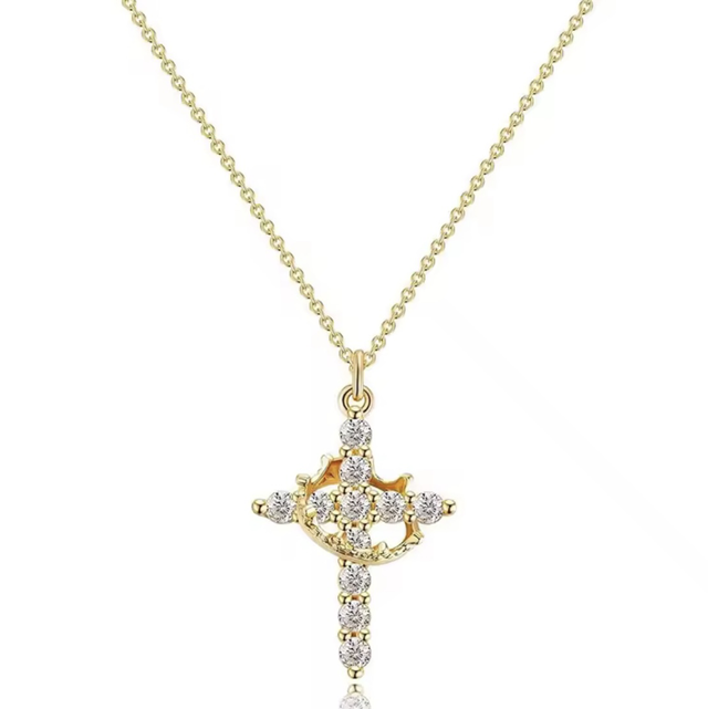 Collier Crucifix Jésus — Acier Inoxydable