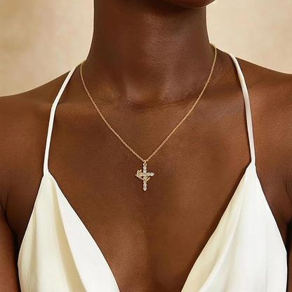 Collier Crucifix Jésus — Acier Inoxydable